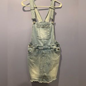 KanCan denim overall skirt